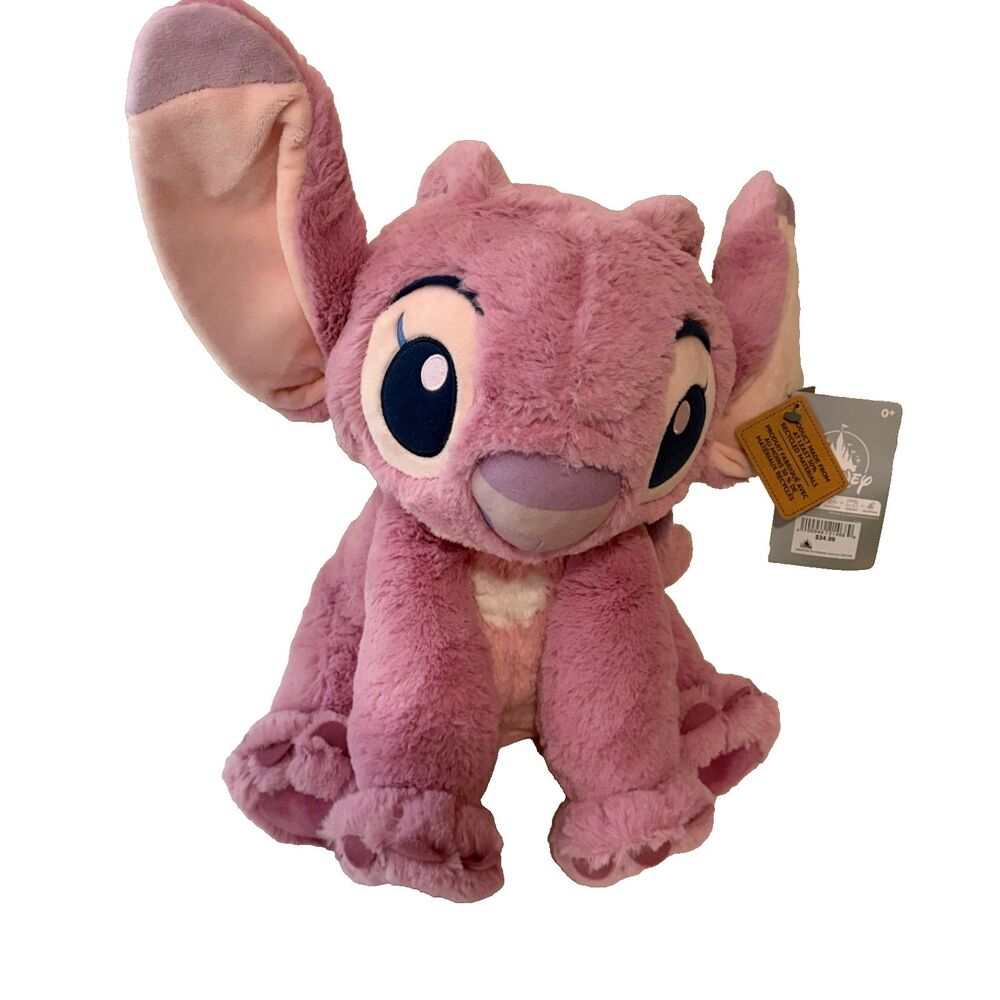 Disney Parks Lilo & Stitch Angel Plush Stuffed Animal Pink Soft 12" NWT
